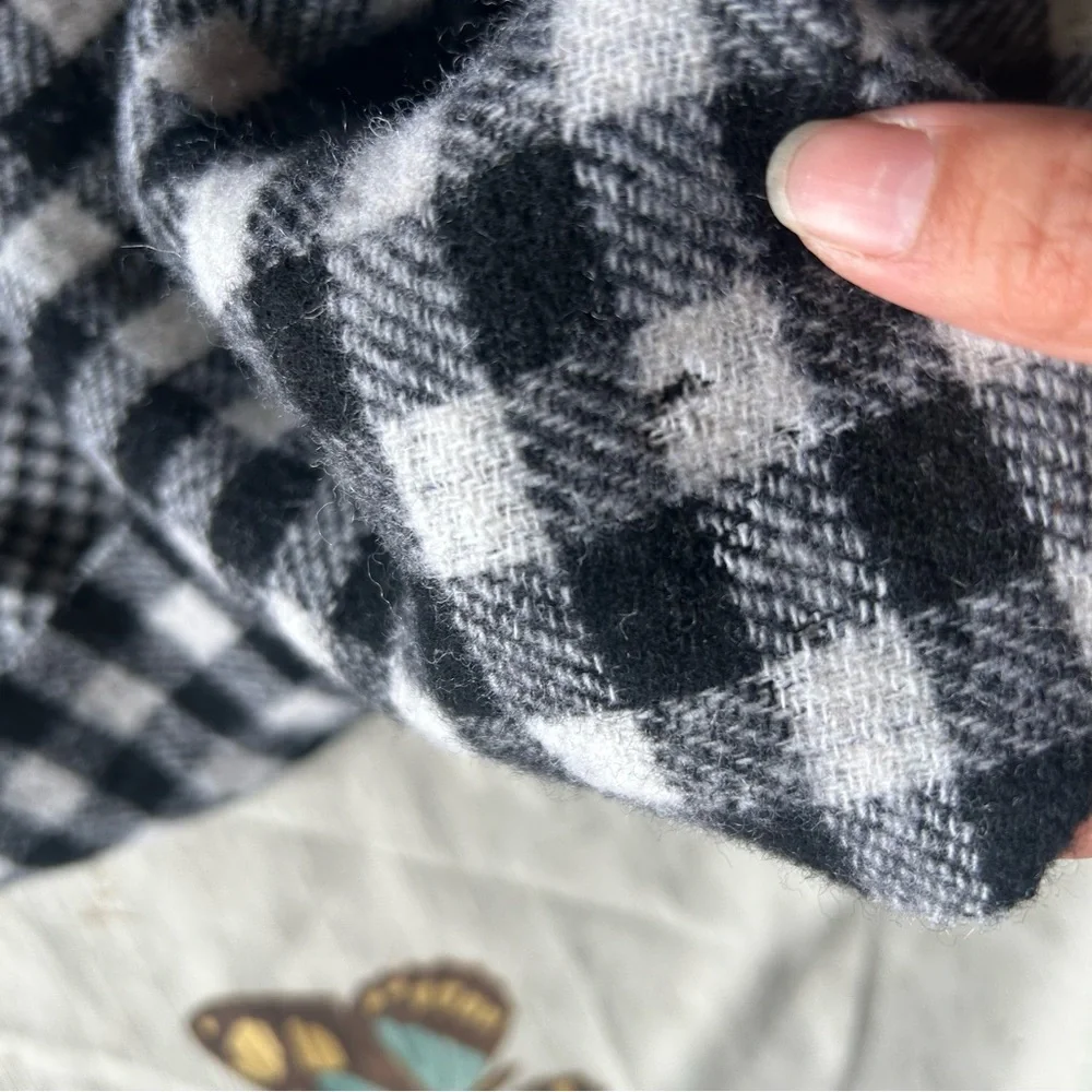 J. Crew Double-faced plaid and houndstooth wool‎ scarf